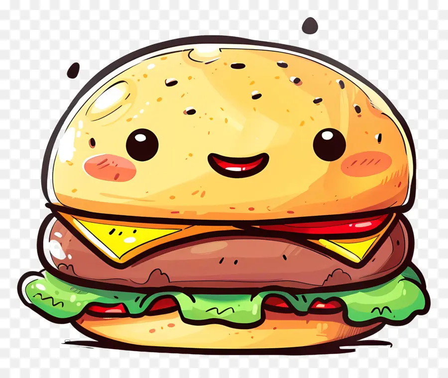 Hamburger，Cartoon Hamburger PNG