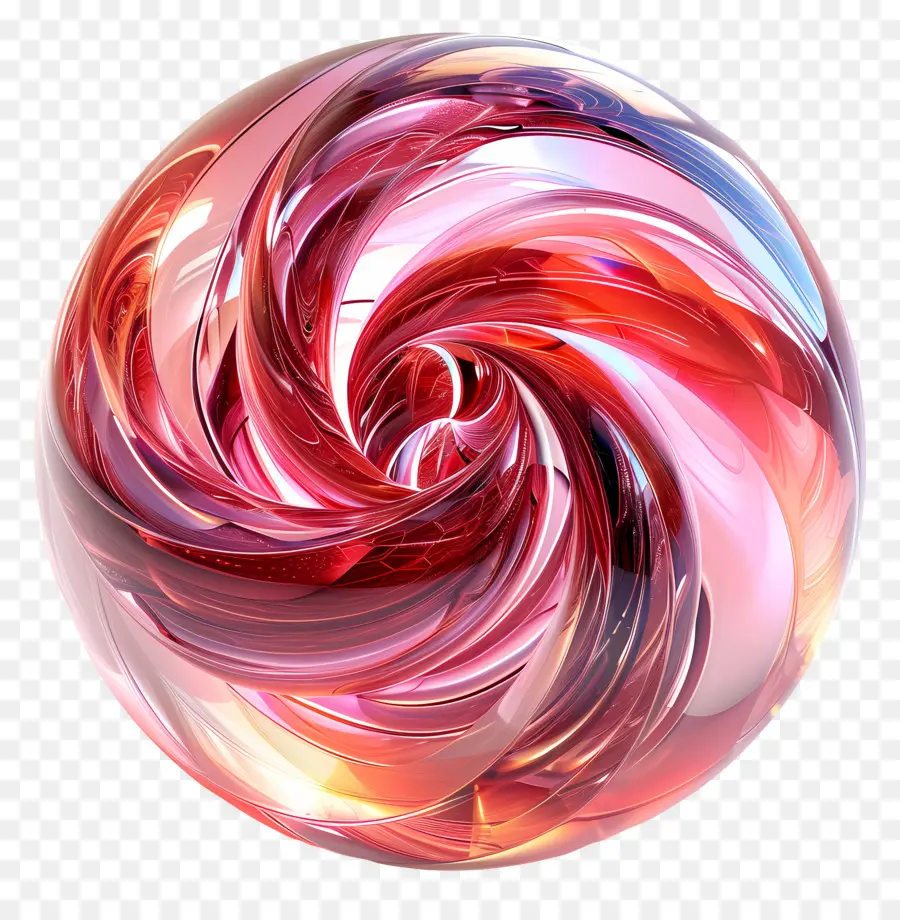 Esfera Mágica，Espiral Vermelho PNG