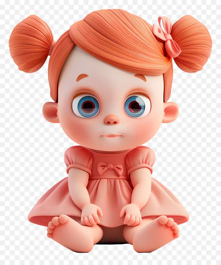 Bebê Menina，Personagem De Desenho Animado PNG