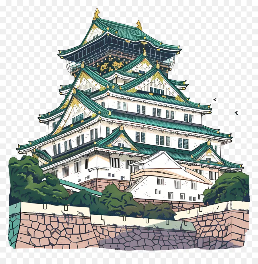 Castelo De Osaka，Castelo Medieval PNG