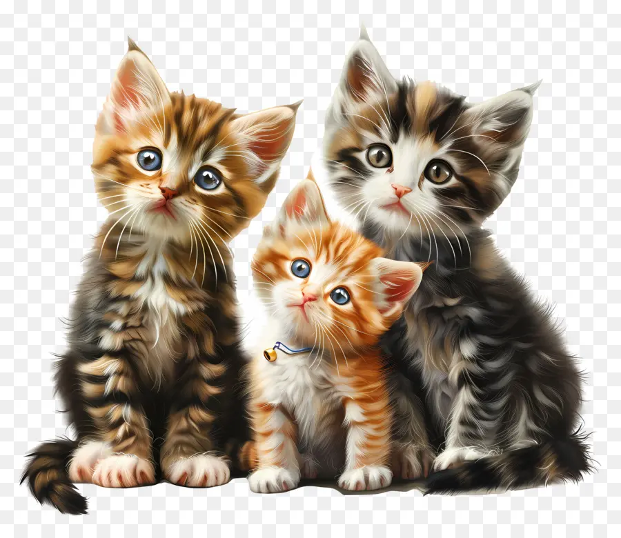 Três Gatinhos，Gatos PNG