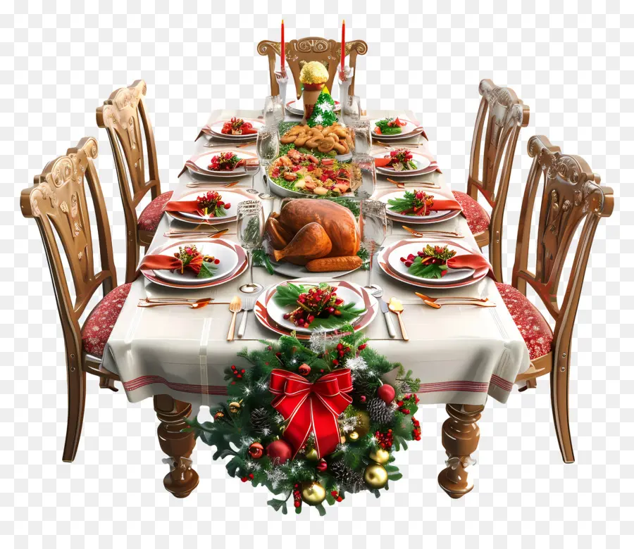 Mesa De Jantar De Natal，Ação De Graças PNG