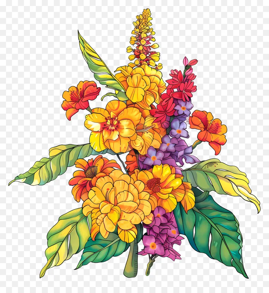 Flores，Flores Vibrantes PNG