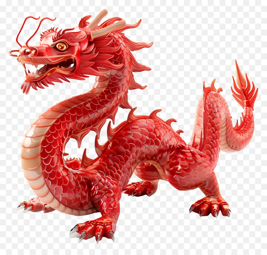 Vermelho Dragão Chinês，Dragão PNG