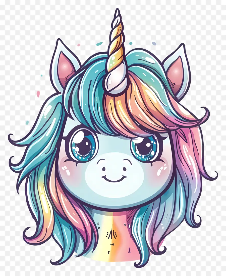 Rainbow Unicorn Horn，Unicórnio PNG