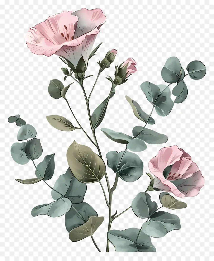 Flores De Eustoma，Flor Rosa PNG