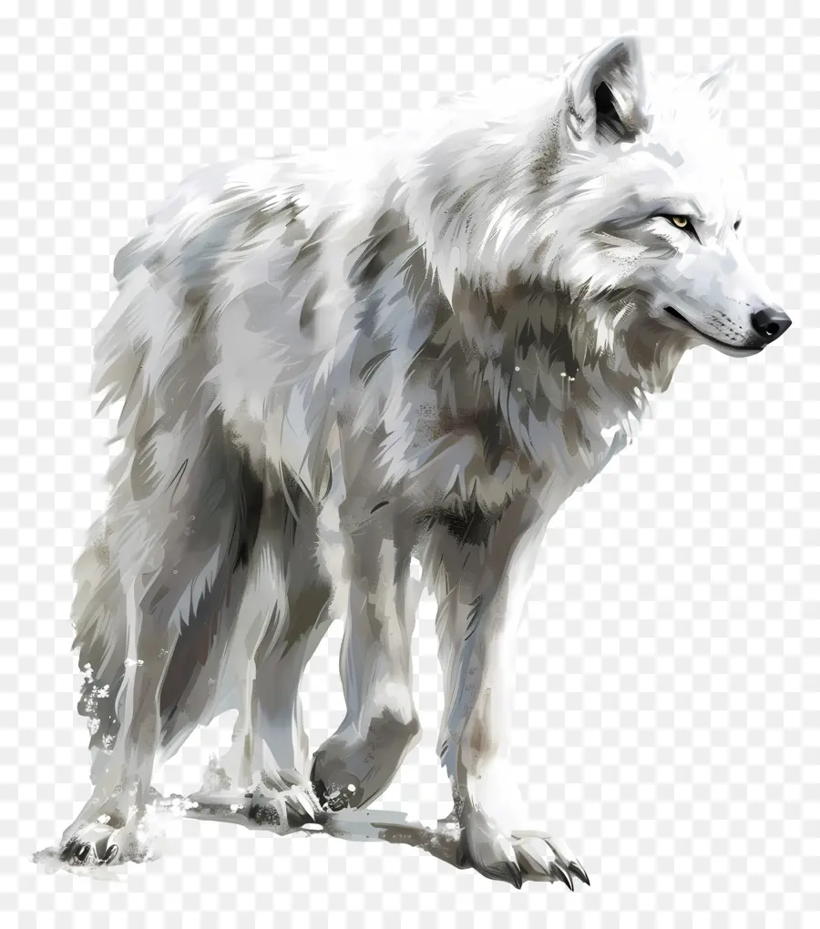 Lobo Branco，Preto E Branco PNG