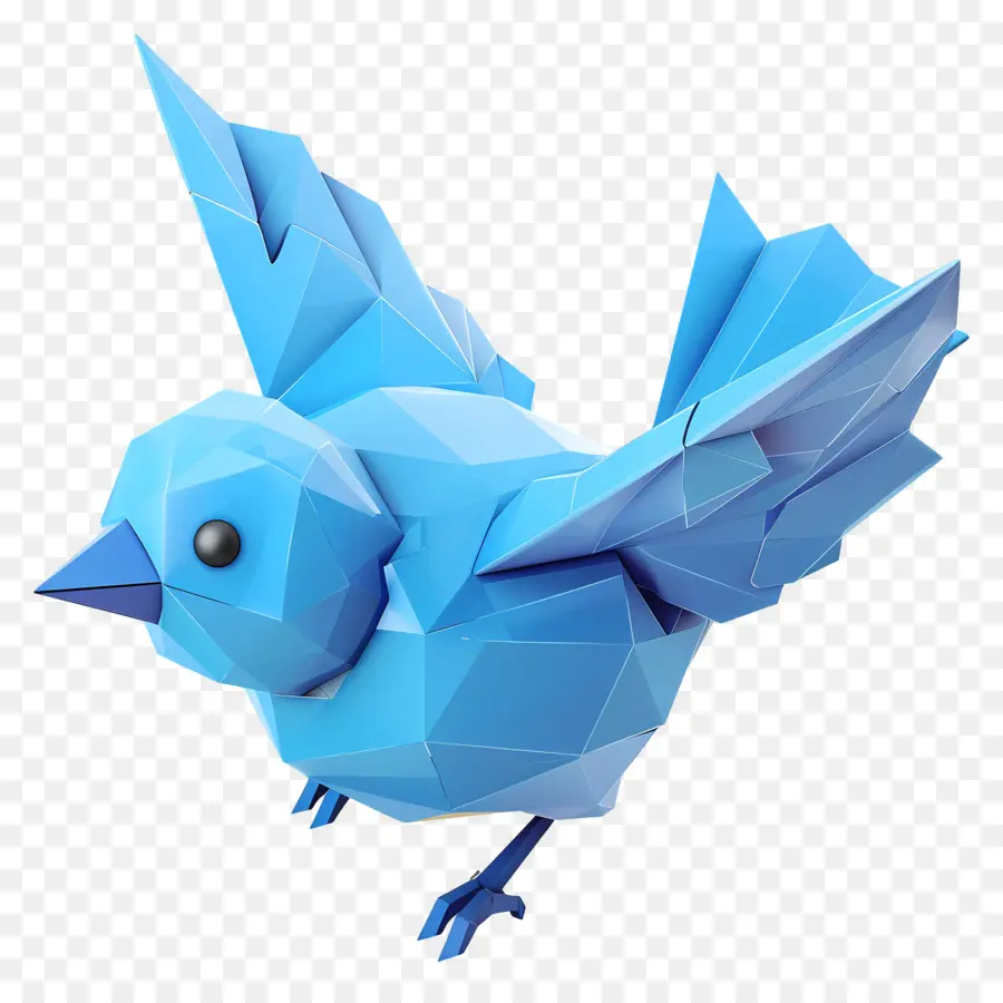 Azul Flappy Pássaro，Papel Craft PNG