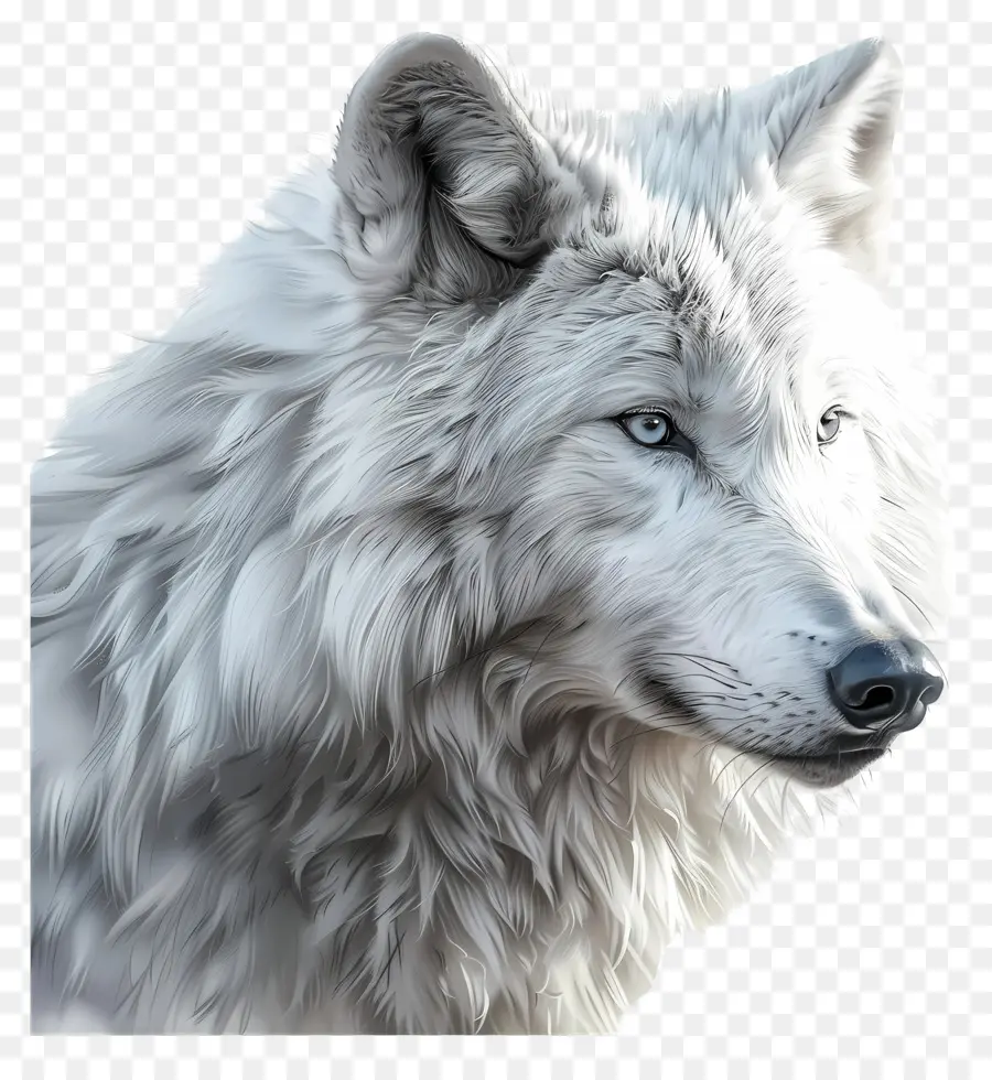 Lobo Branco，Olhos Azuis PNG