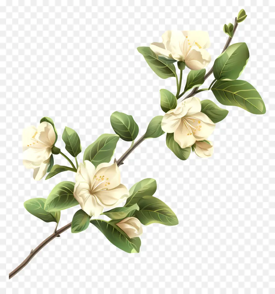 Creme De Flores，Flores Brancas PNG