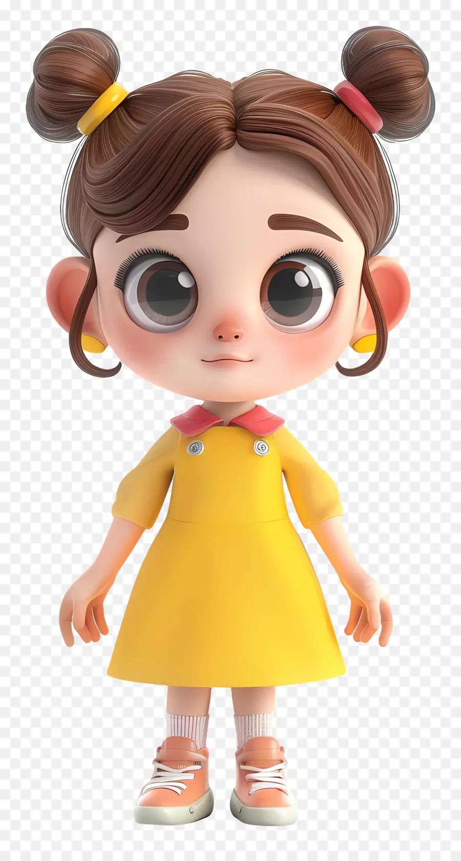 Garota De Desenho Animado 3d，Ilustração De Personagem PNG