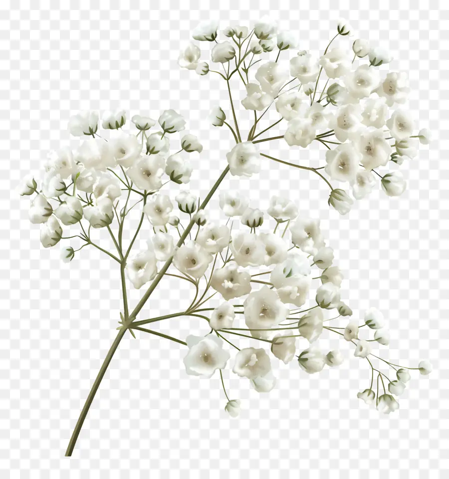 Babys Breath Flower，Flor Branca PNG