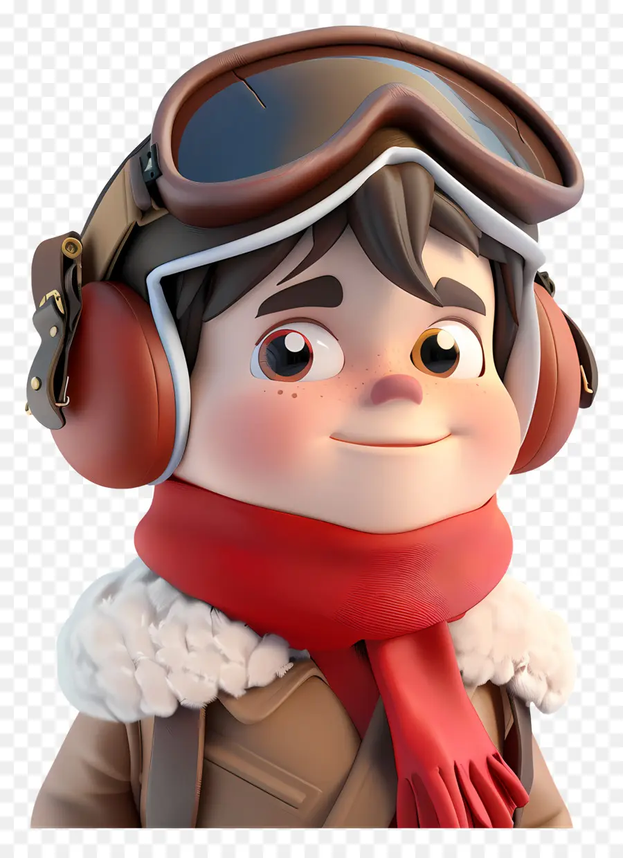 Piloto De Desenhos Animados 3d，óculos De Aviador PNG