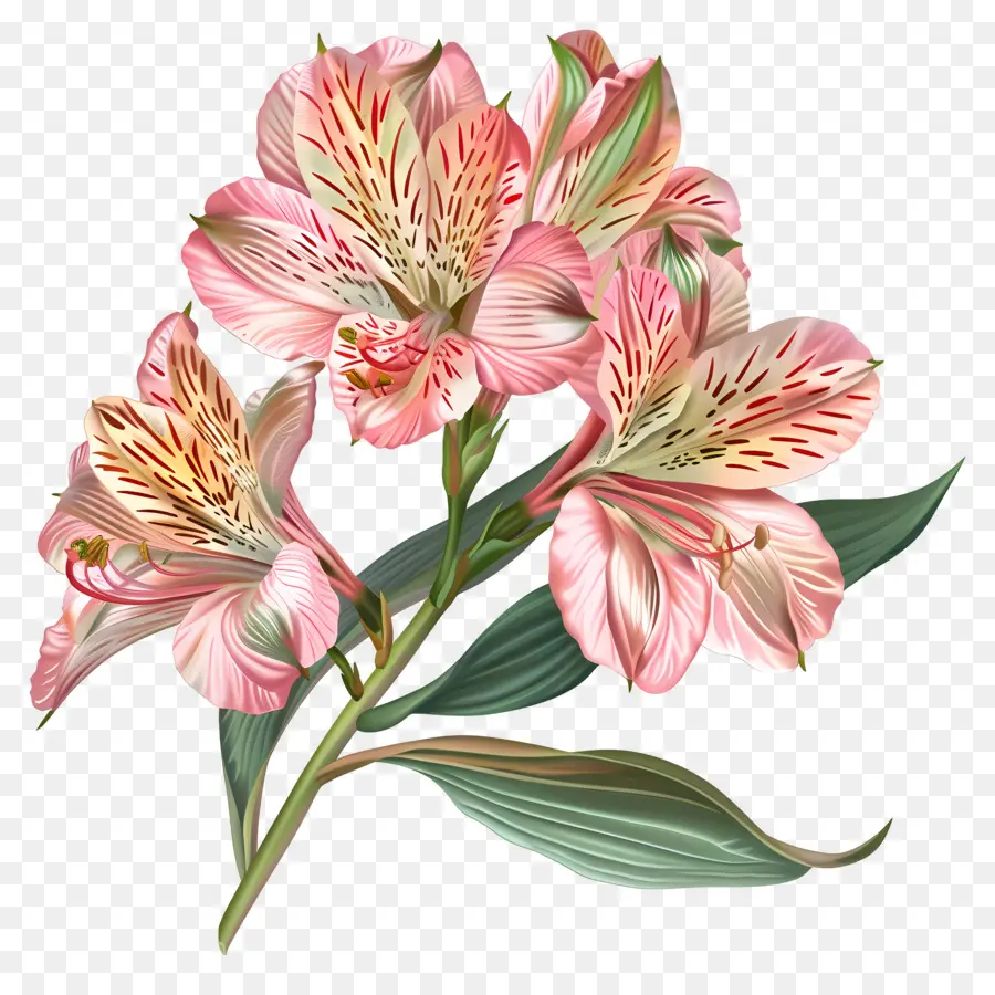 Flor De Alstroemeria，Azaleas Rosa PNG