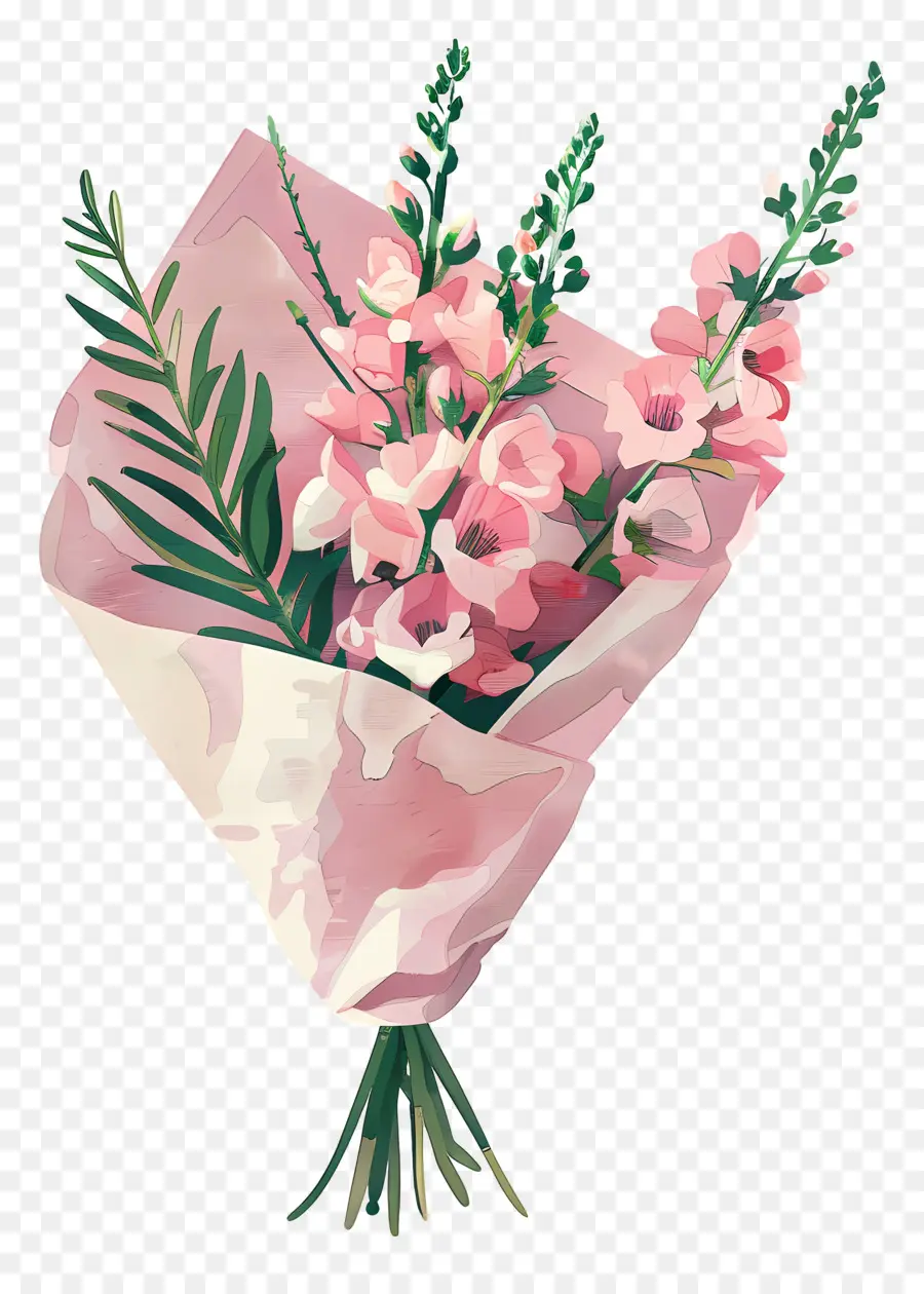 Bouquet Snapdragon，Flores Cor De Rosa PNG