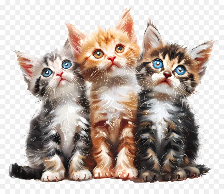 Três Gatinhos，Gatos PNG