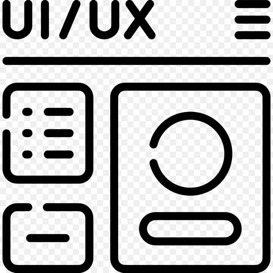 Ícone Ui Ux，Fotografia Em Preto E Branco PNG