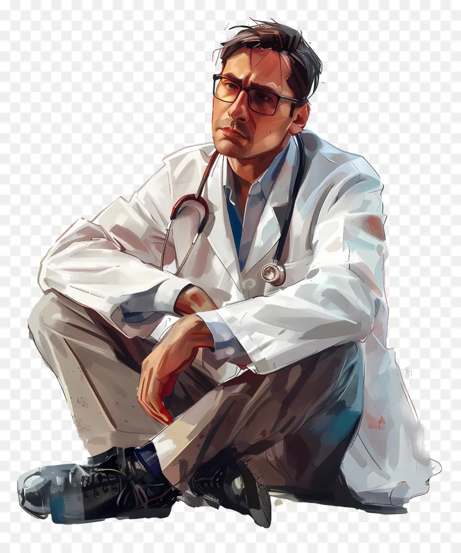Doctor，Casaco Branco PNG