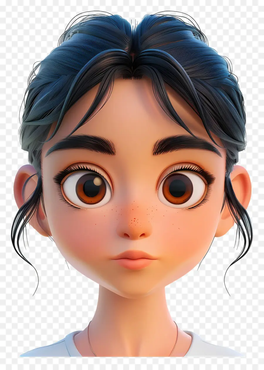 Cartoon Girl Face，Menina Dos Desenhos Animados PNG