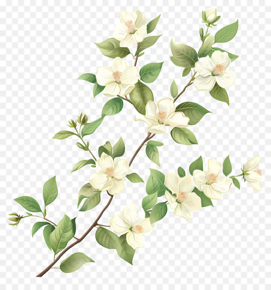 Creme De Flores，Flores Brancas PNG