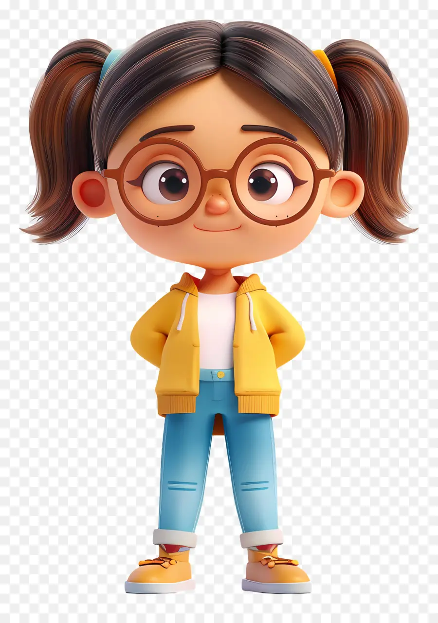 Garota De Desenho Animado 3d，Personagem De Desenho Animado PNG