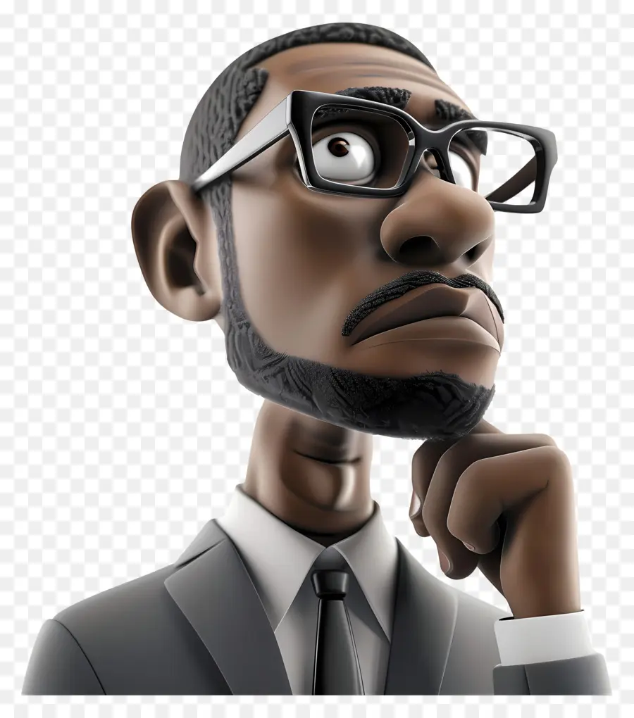 Pensando Em Empresário，Black Man PNG