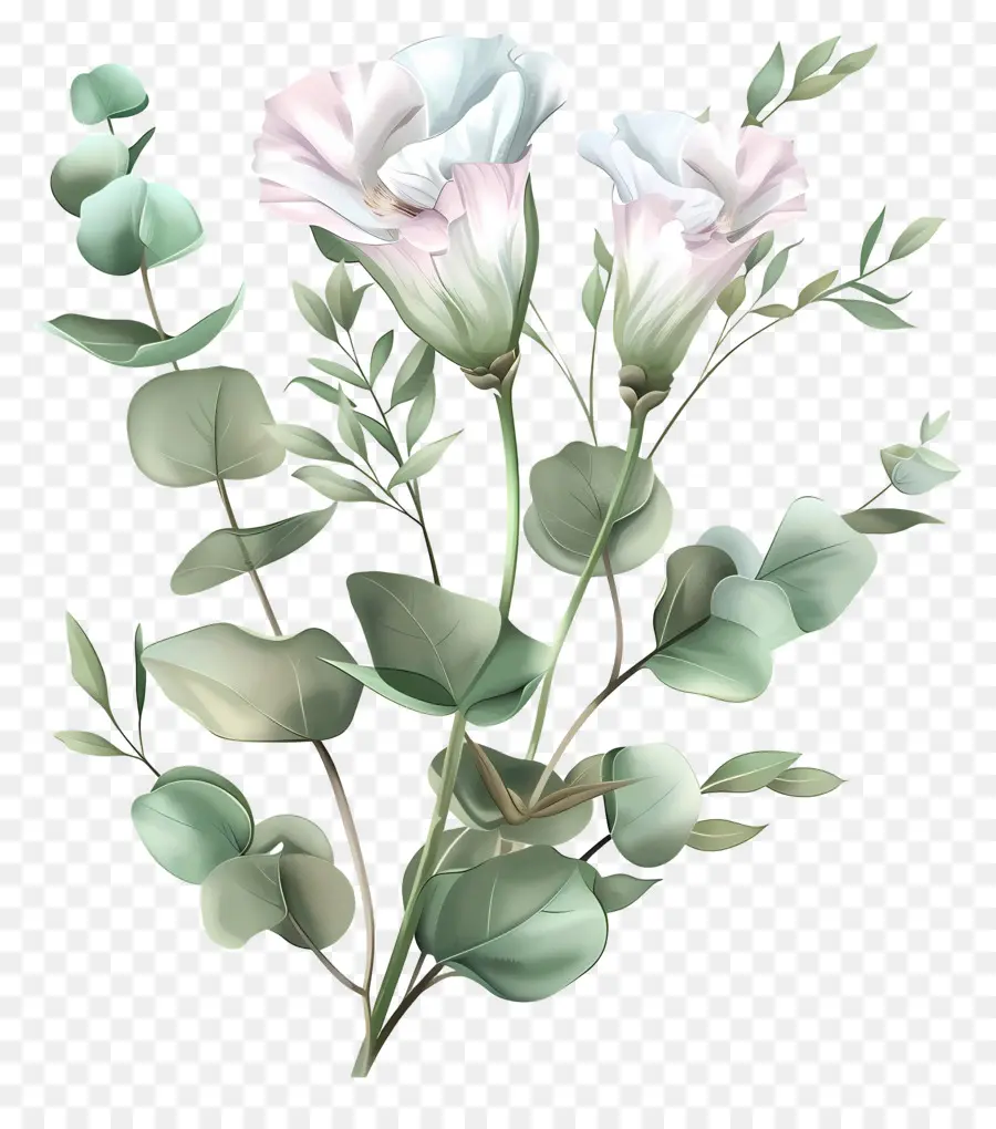Flores De Eustoma，Rosas Cor De Rosa PNG