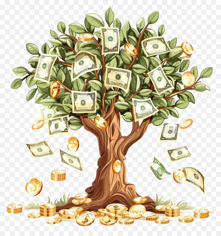 árvore Do Dinheiro，Riqueza PNG