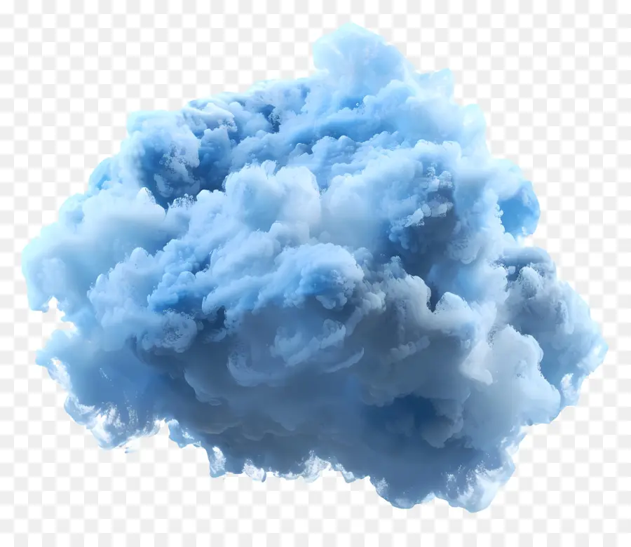 Nuvem Fofa Azul，Fumaça Azul PNG