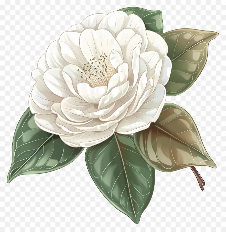 Flor De Camellia，Flor Branca PNG