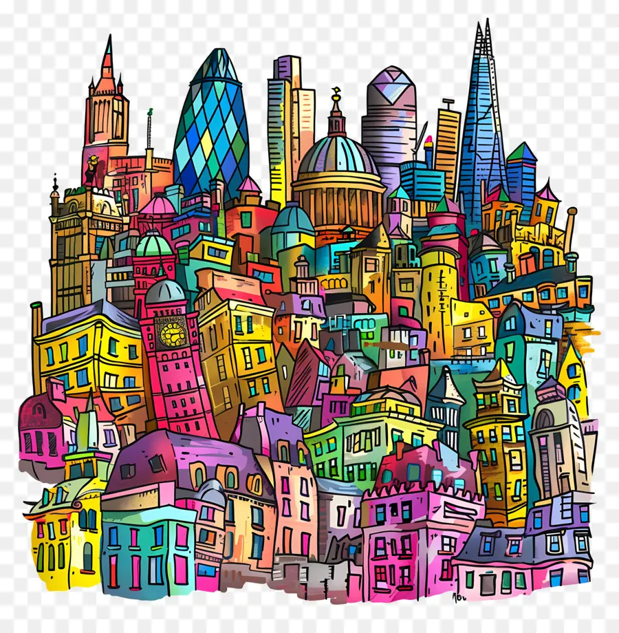 London Cityscape，Paisagem Urbana PNG