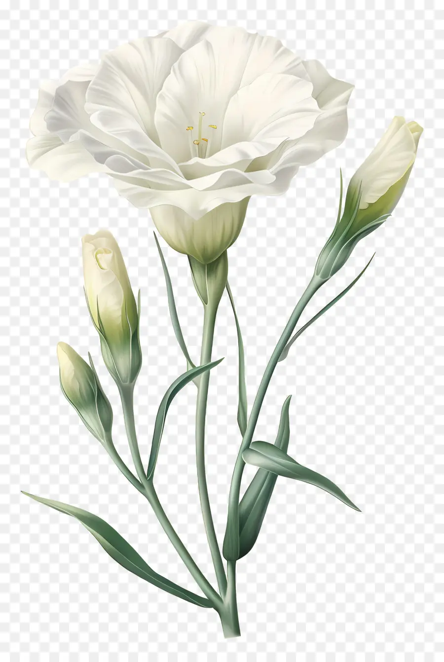 Lisianthus Flor，Flor Branca PNG