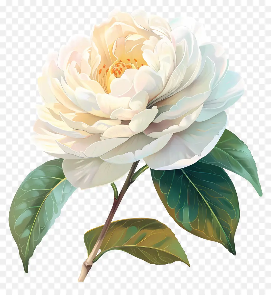 Flor De Camellia，Rosa Branca PNG