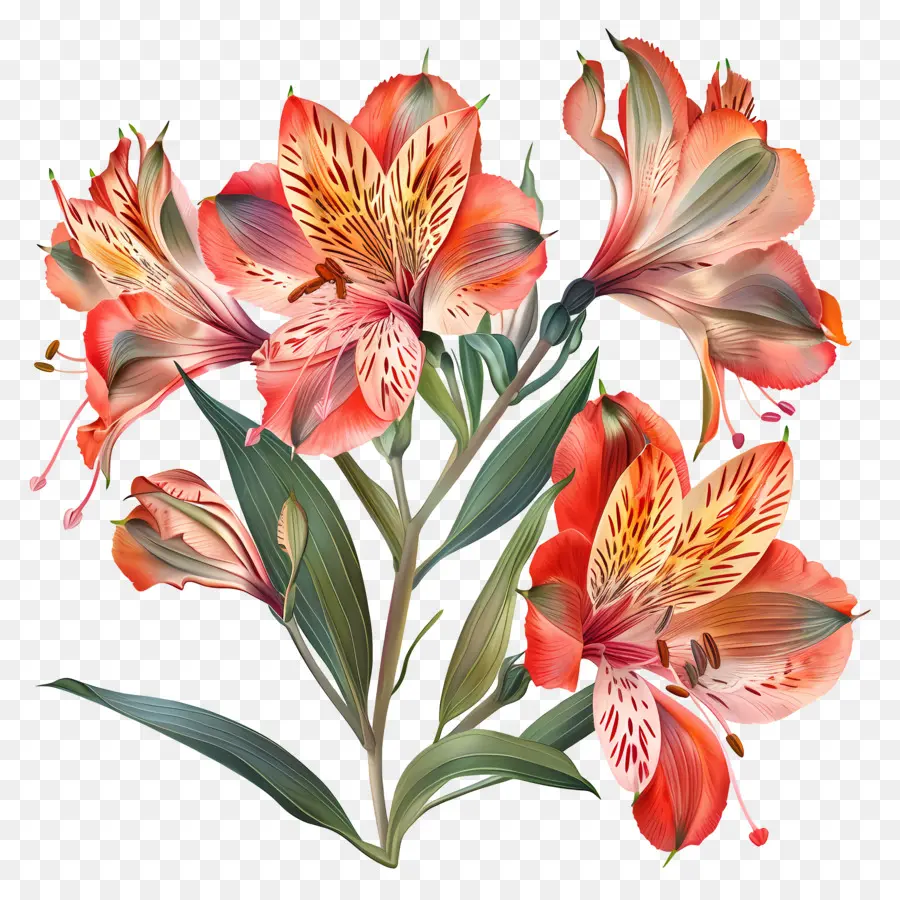Flor De Alstroemeria，Lily PNG