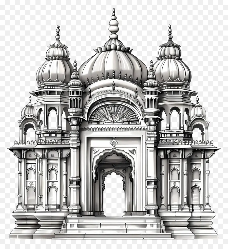 Templo Hindu，Esculturas Ornamentadas PNG