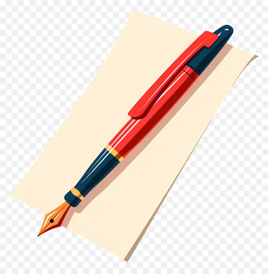Pen Pal，Caneta De Tinta Vermelha PNG