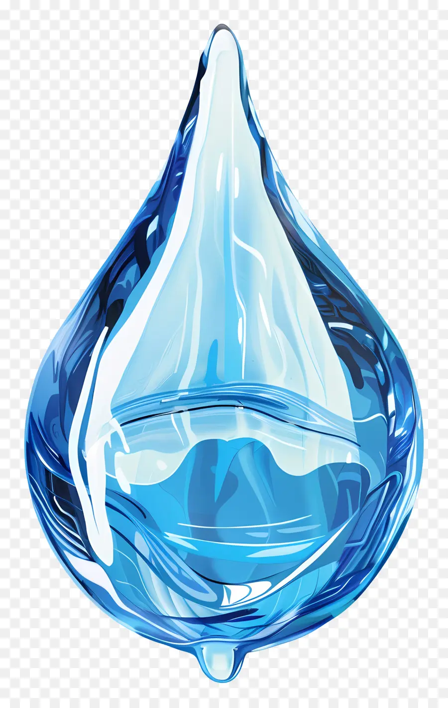 Gota De água，Superfície Lisa PNG