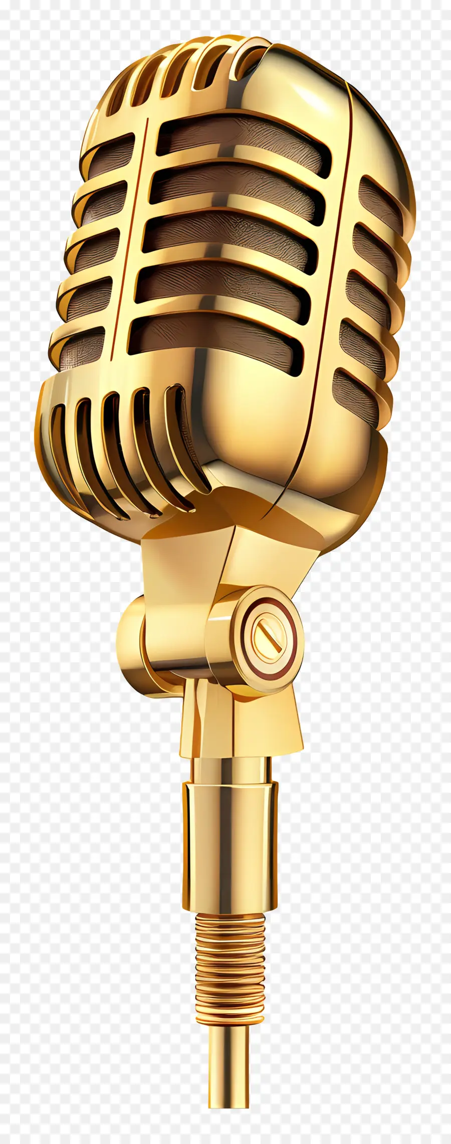 Ouro Microfone，Microfone De Diafragma Grande PNG