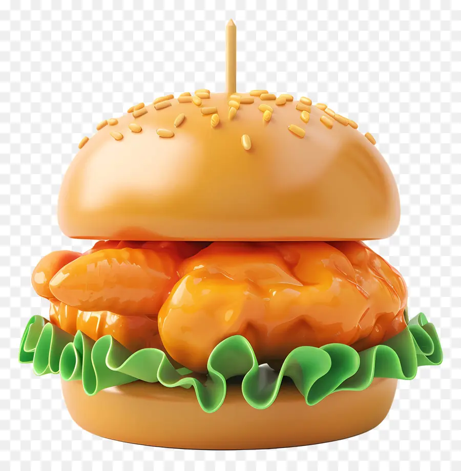 Hambúrguer De Frango，Fast Food Saudável PNG