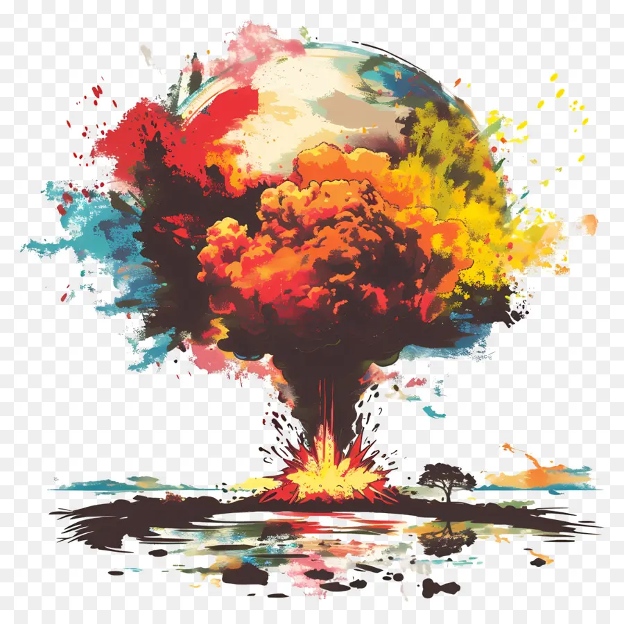 Explosão Nuclear，A Arte Abstrata PNG