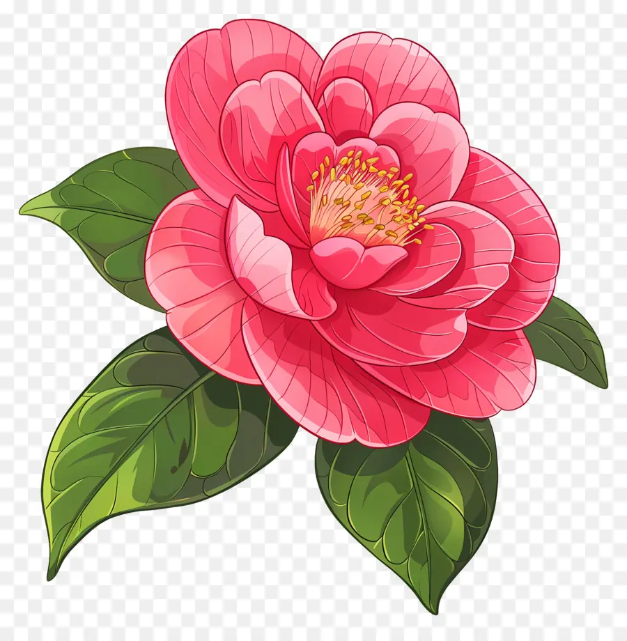 Flor De Camellia，Flor Rosa PNG