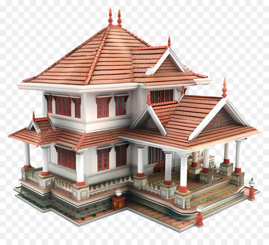 Kerala House，Casa Tradicional Indiana PNG