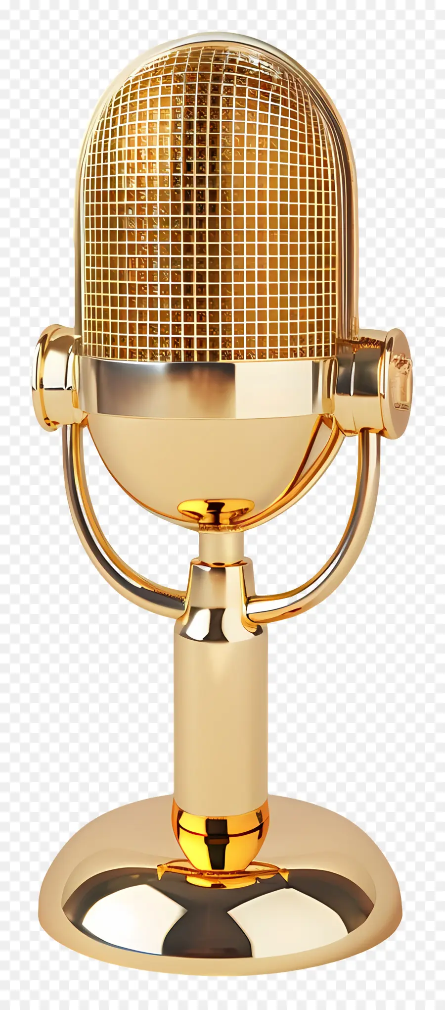 Ouro Microfone，Microfone De Latão PNG