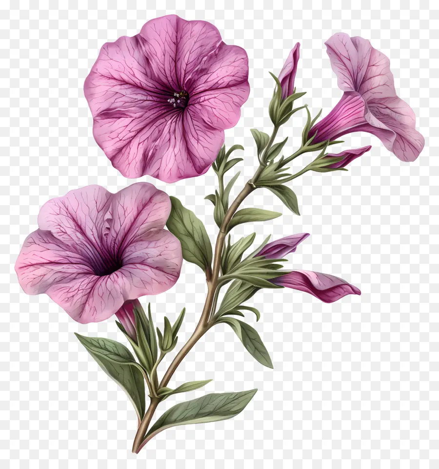 Flor Petúnia，Flores Cor De Rosa PNG
