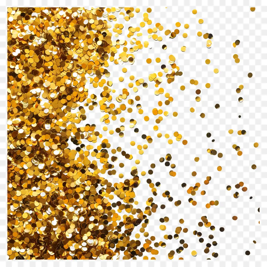 Ouro Confete，Glitter Dourado PNG