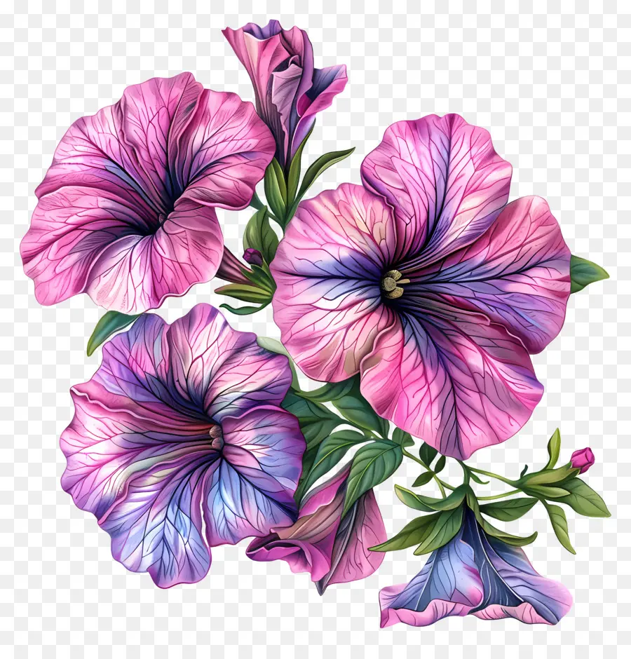 Flor Petúnia，Petunias Rosa PNG