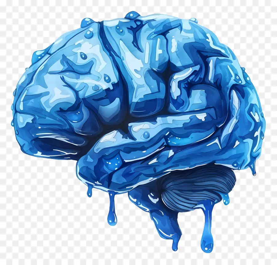 Azul Cérebro，Cérebro PNG