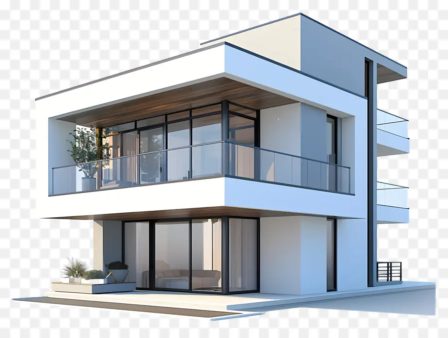 O Modern House，Edifício Residencial Moderno PNG
