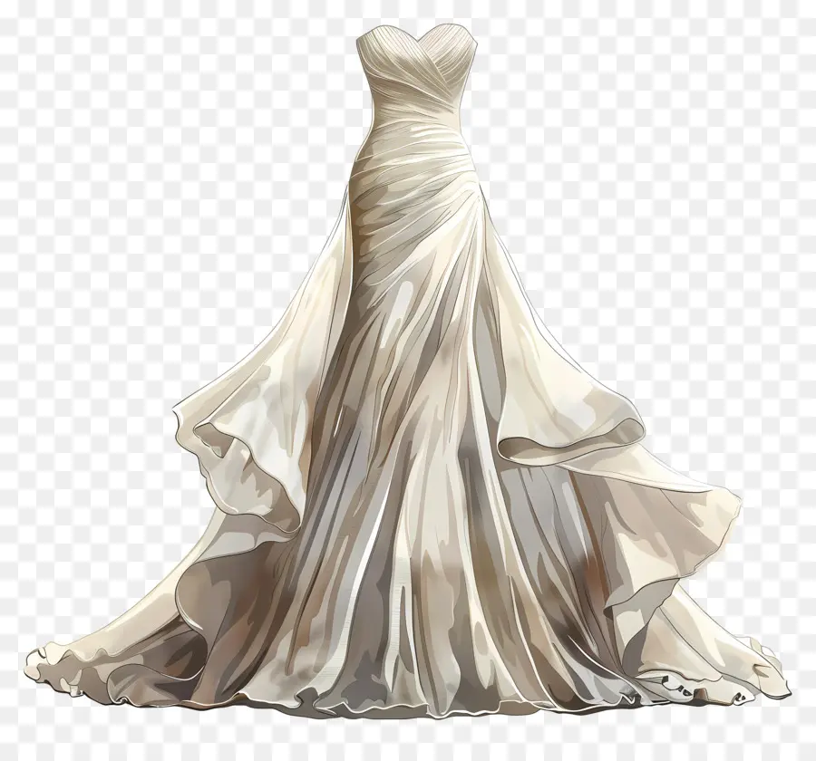 Vestido De Noiva De Trompete，Vestido De Noiva PNG