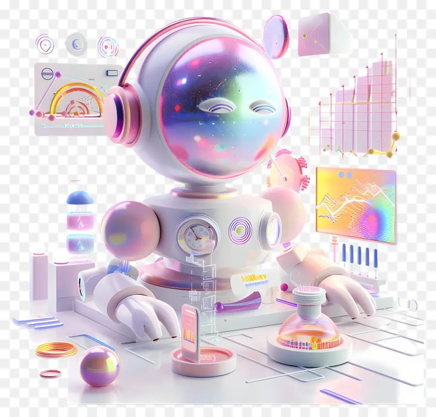 Inteligência Artificial，Robô Futurista PNG